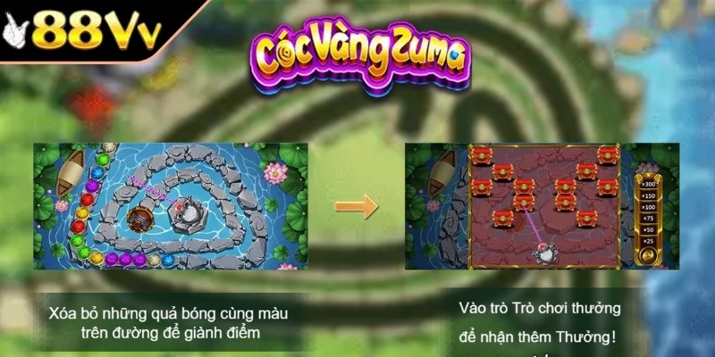 Cóc Vàng Zuma 88VV – Bắn Bóng Tốc Độ Nổ Combo Liên Hoàn 1 Tổng quan siêu phẩm Cóc vàng Zuma 88VV