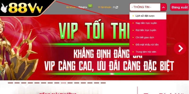 Ưu đãi nhận được khi người chơi nạp tiền 88VV thành công
